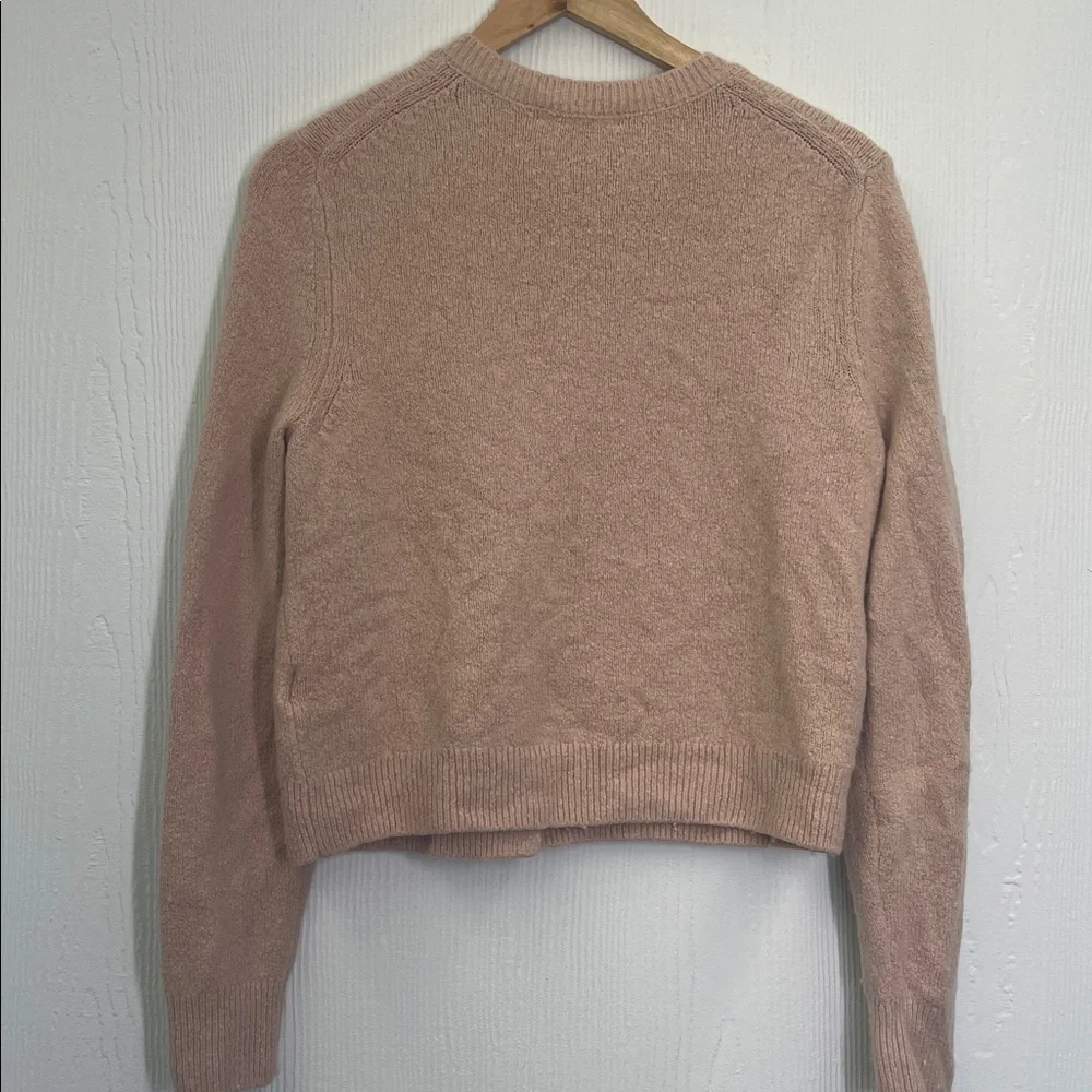 Madewell - Light Pink Button Down Long Sleeve Wool Blend Cardigan Size Medium